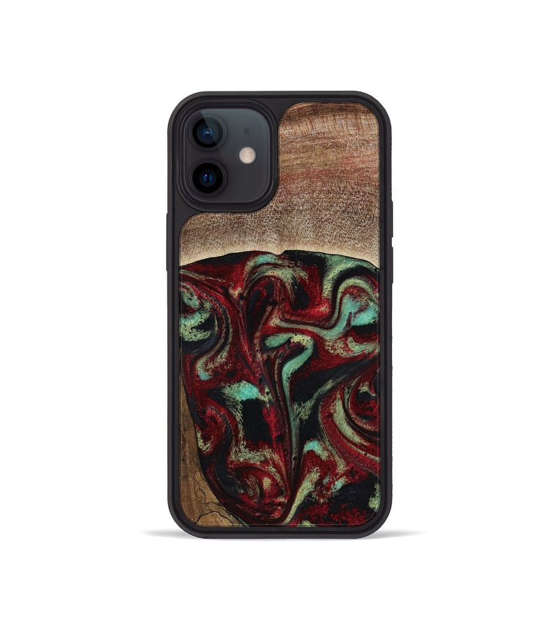 iPhone 12 mini Wood Phone Case - Arianna (Red, 819034)
