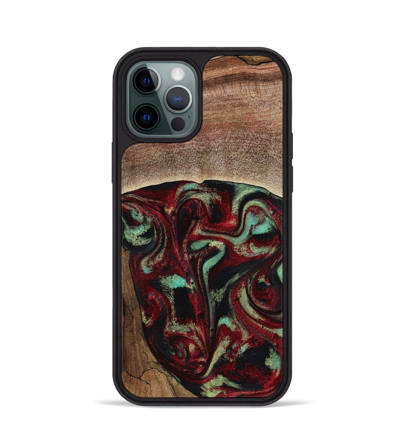 iPhone 12 Pro Wood Phone Case - Arianna (Red, 819034)
