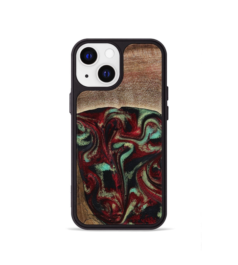 iPhone 13 mini Wood Phone Case - Arianna (Red, 819034)