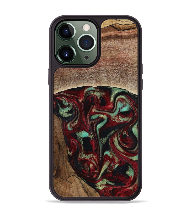 iPhone 13 Pro Max Wood Phone Case - Arianna (Red, 819034)