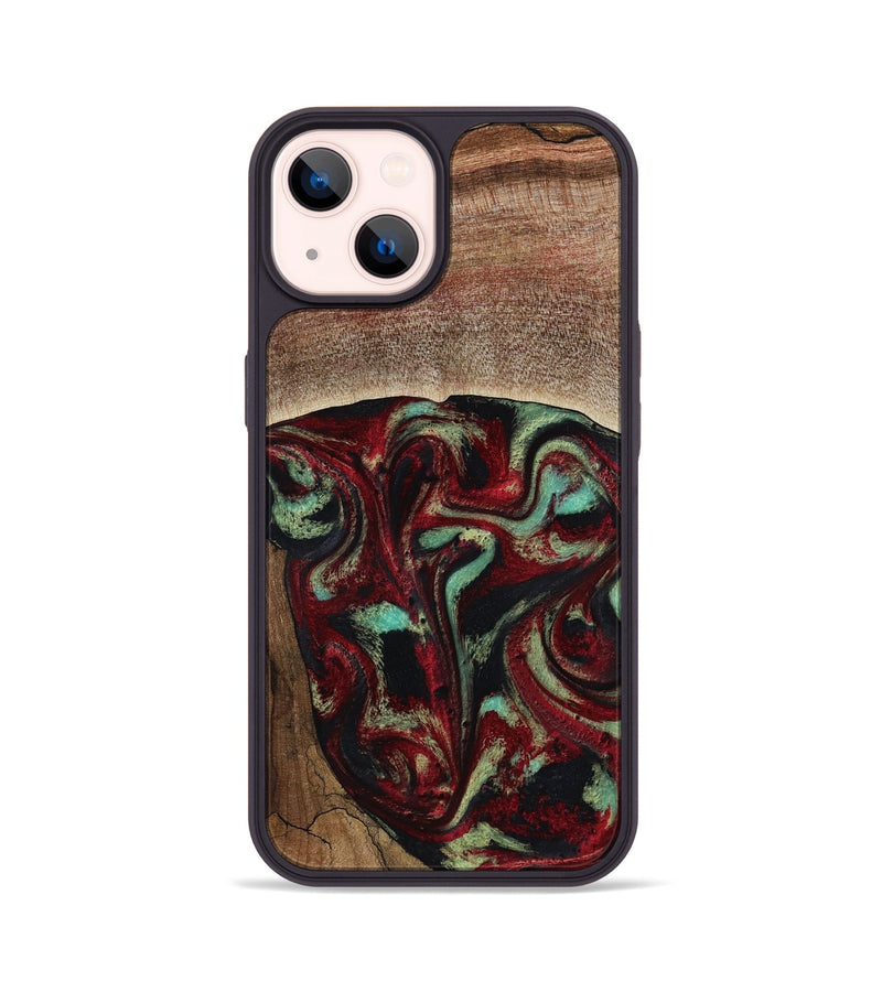 iPhone 14 Wood Phone Case - Arianna (Red, 819034)