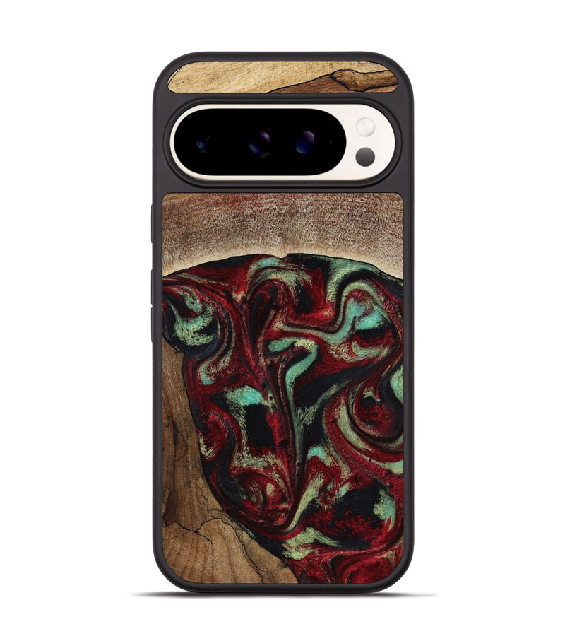 Pixel 9 Wood Phone Case - Arianna (Red, 819034)