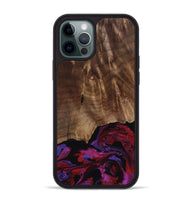 iPhone 12 Pro Max Wood Phone Case - Royal (Red, 819036)