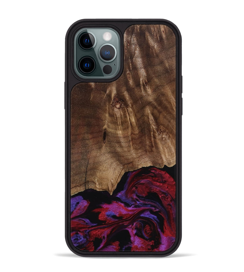 iPhone 12 Pro Max Wood Phone Case - Royal (Red, 819036)