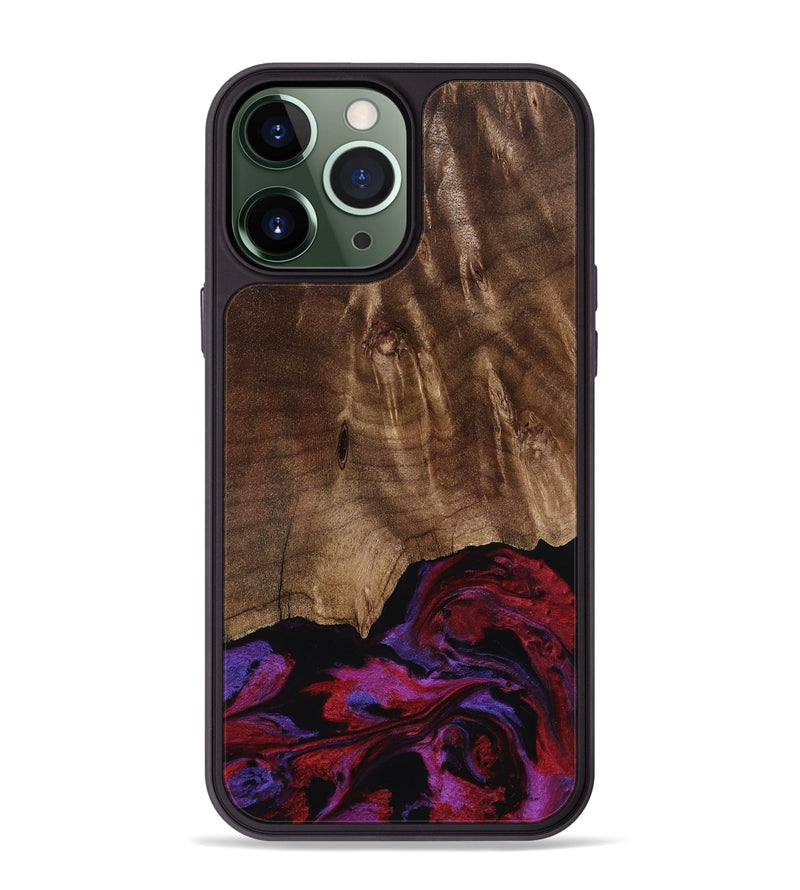 iPhone 13 Pro Max Wood Phone Case - Royal (Red, 819036)