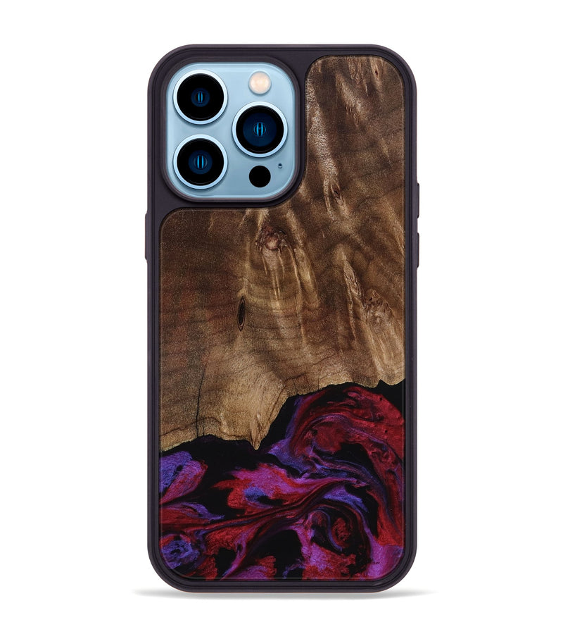 iPhone 14 Pro Max Wood Phone Case - Royal (Red, 819036)