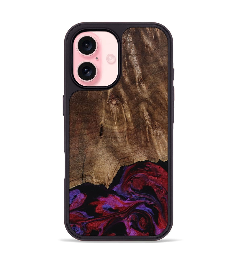 iPhone 16 Wood Phone Case - Royal (Red, 819036)