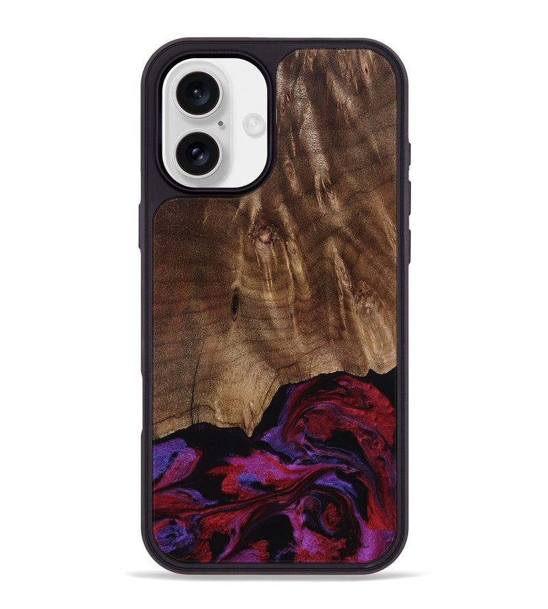 iPhone 16 Plus Wood Phone Case - Royal (Red, 819036)