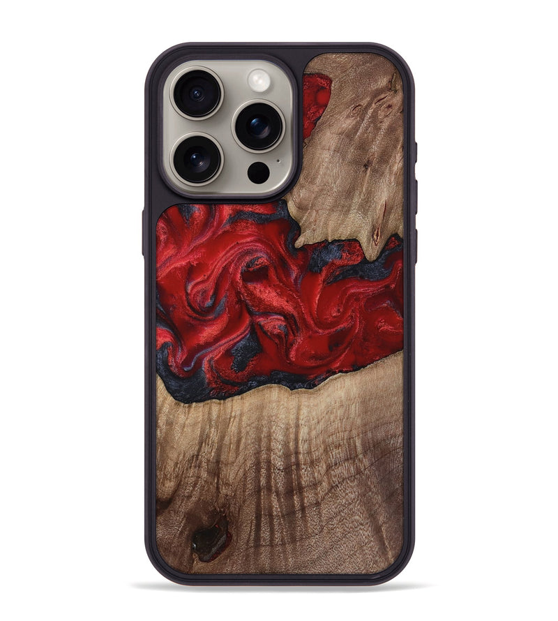 iPhone 15 Pro Max Wood Phone Case - Austin (Red, 819038)