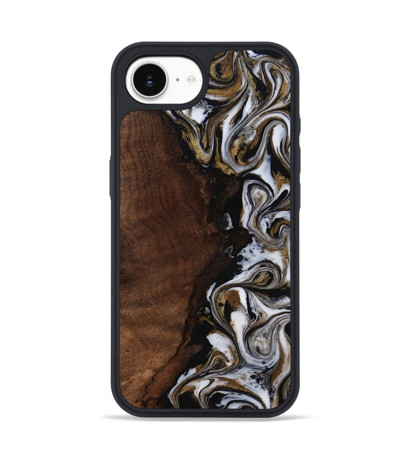 iPhone 16e Wood Phone Case - Leif (Black & White, 819040)