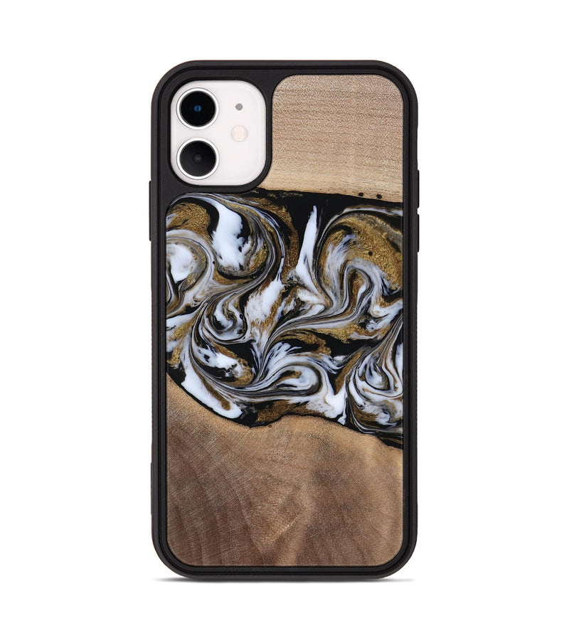 iPhone 11 Wood Phone Case - Dante (Black & White, 819042)