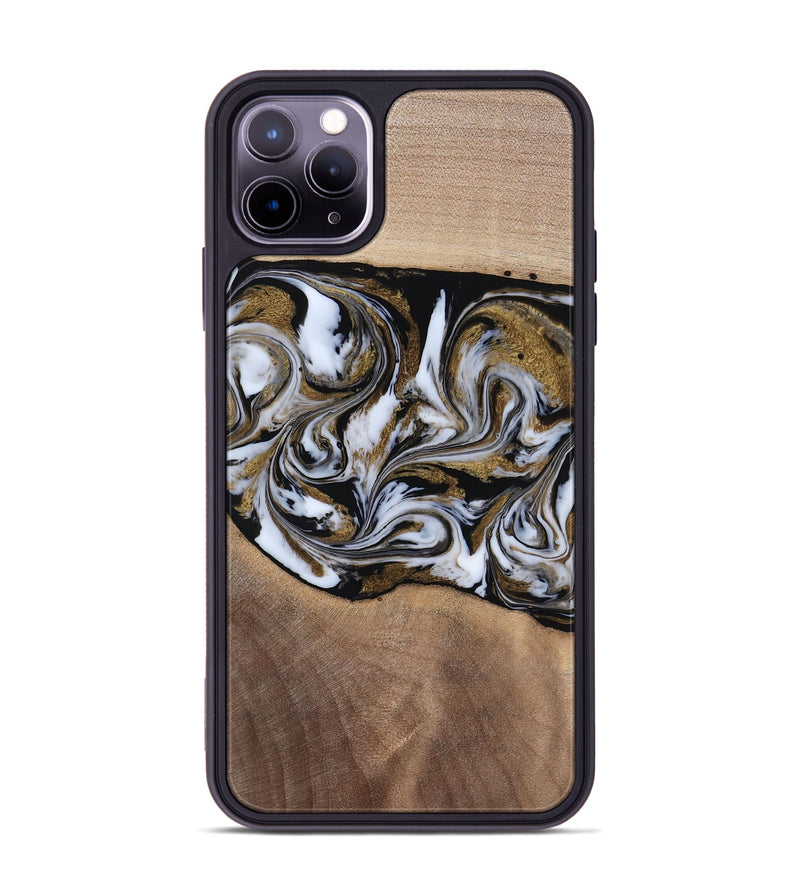 iPhone 11 Pro Max Wood Phone Case - Dante (Black & White, 819042)