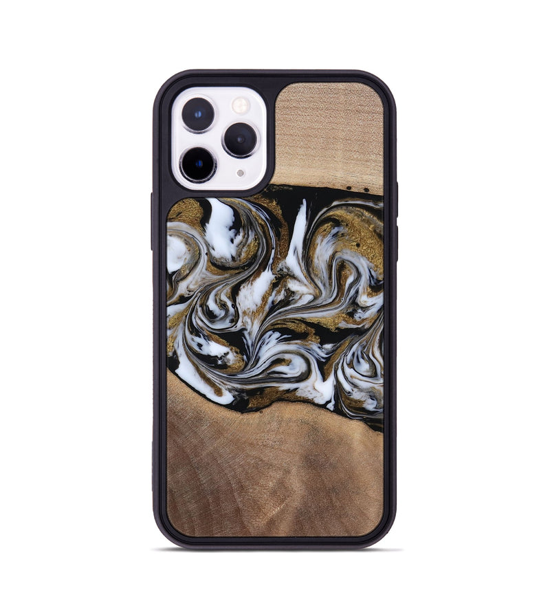 iPhone 11 Pro Wood Phone Case - Dante (Black & White, 819042)