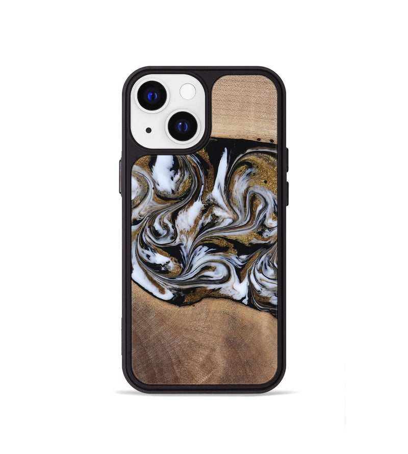 iPhone 13 mini Wood Phone Case - Dante (Black & White, 819042)
