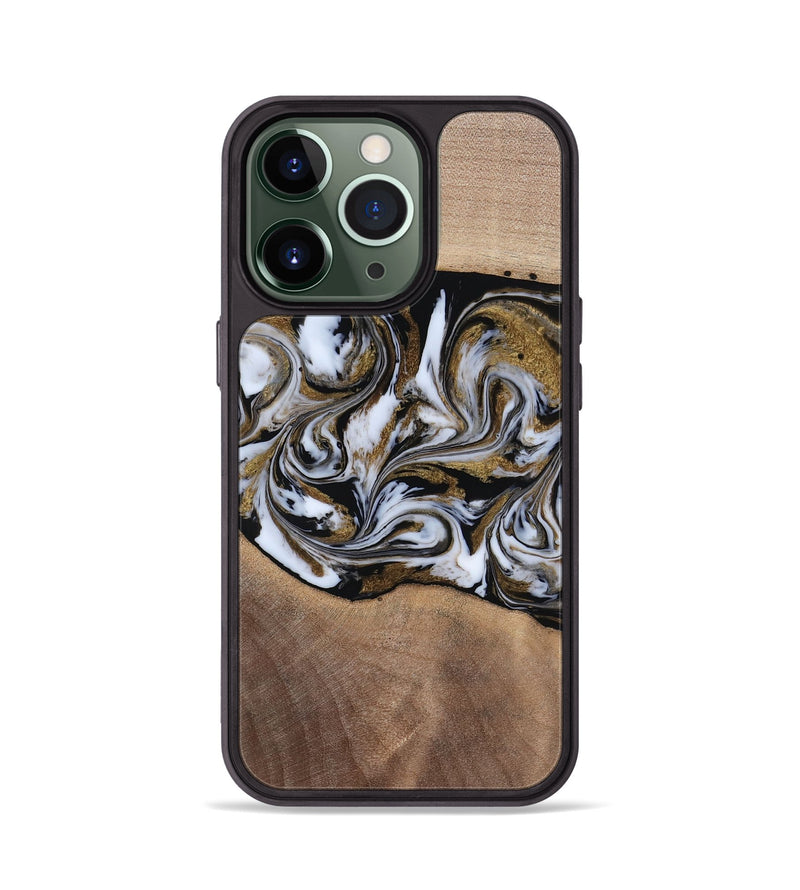 iPhone 13 Pro Wood Phone Case - Dante (Black & White, 819042)