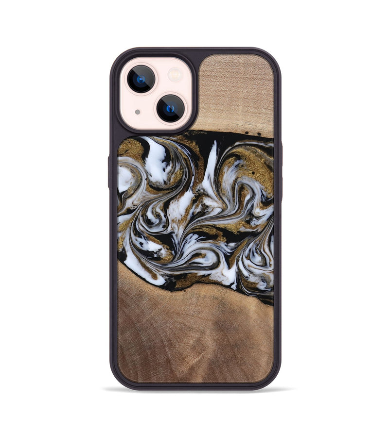 iPhone 14 Wood Phone Case - Dante (Black & White, 819042)