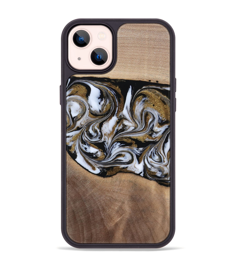 iPhone 14 Plus Wood Phone Case - Dante (Black & White, 819042)