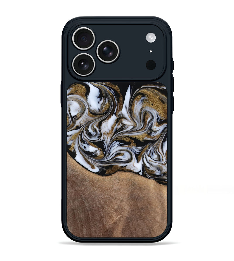 iPhone 17 Pro Max Wood Phone Case - Dante (Black & White, 819042)