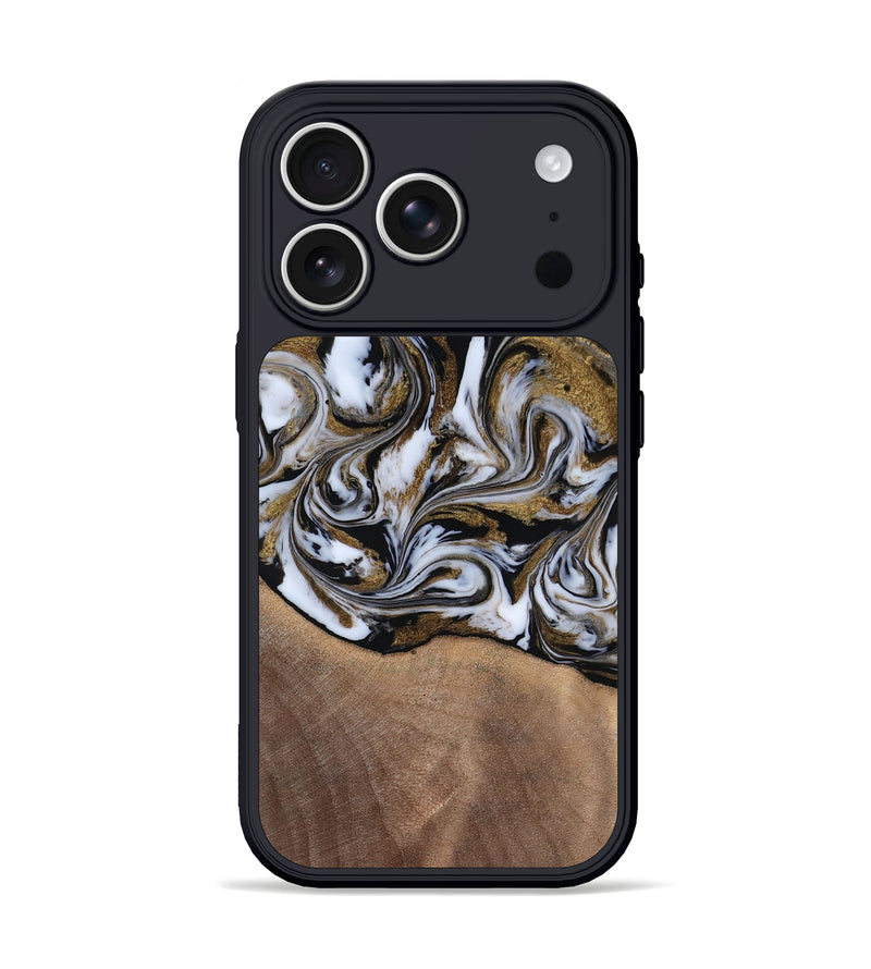iPhone 17 Pro Wood Phone Case - Dante (Black & White, 819042)