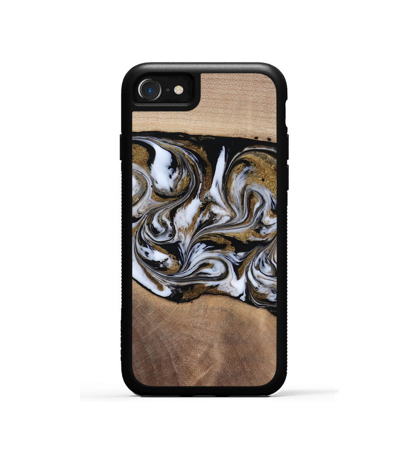 iPhone SE Wood Phone Case - Dante (Black & White, 819042)