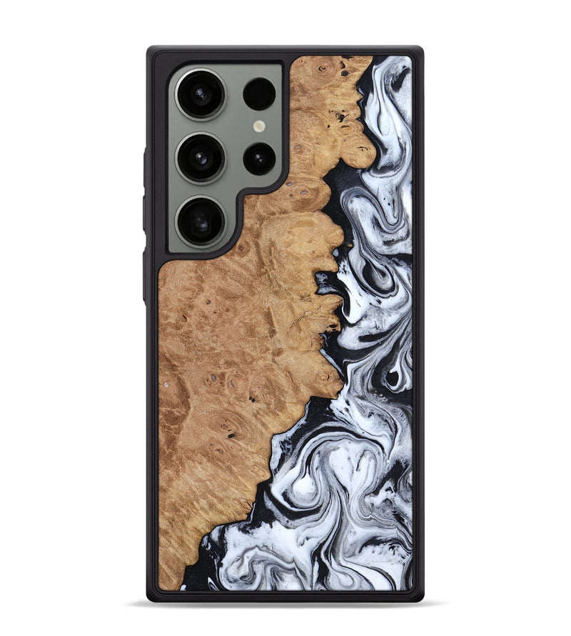 Galaxy S24 Ultra Wood Phone Case - Jammie (Black & White, 819043)
