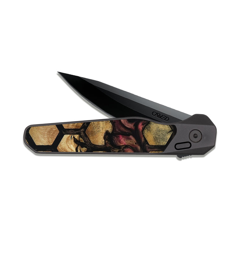 EDC Dark Slate Wood Pocket Knife - Ayden (Pattern, 819045)