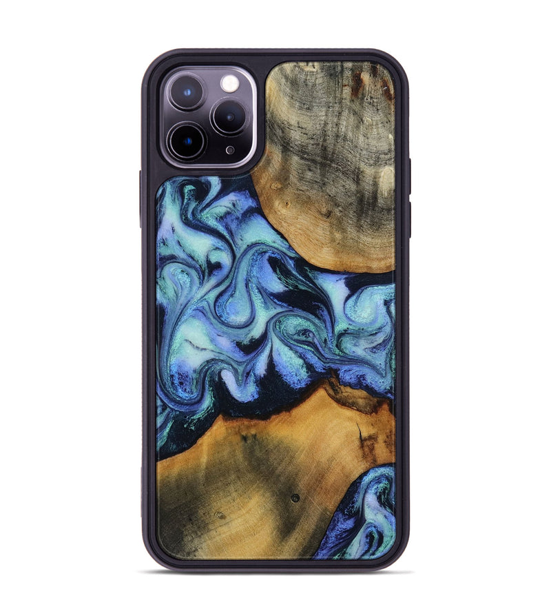 iPhone 11 Pro Max Wood Phone Case - Jasiel (Blue, 819051)