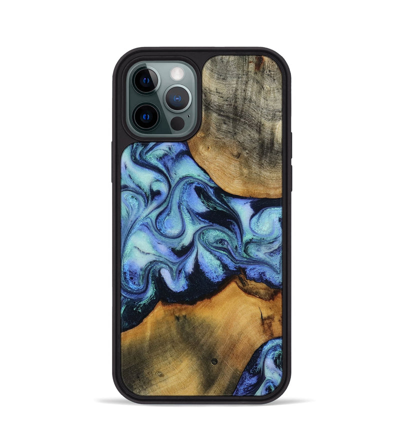 iPhone 12 Pro Wood Phone Case - Jasiel (Blue, 819051)