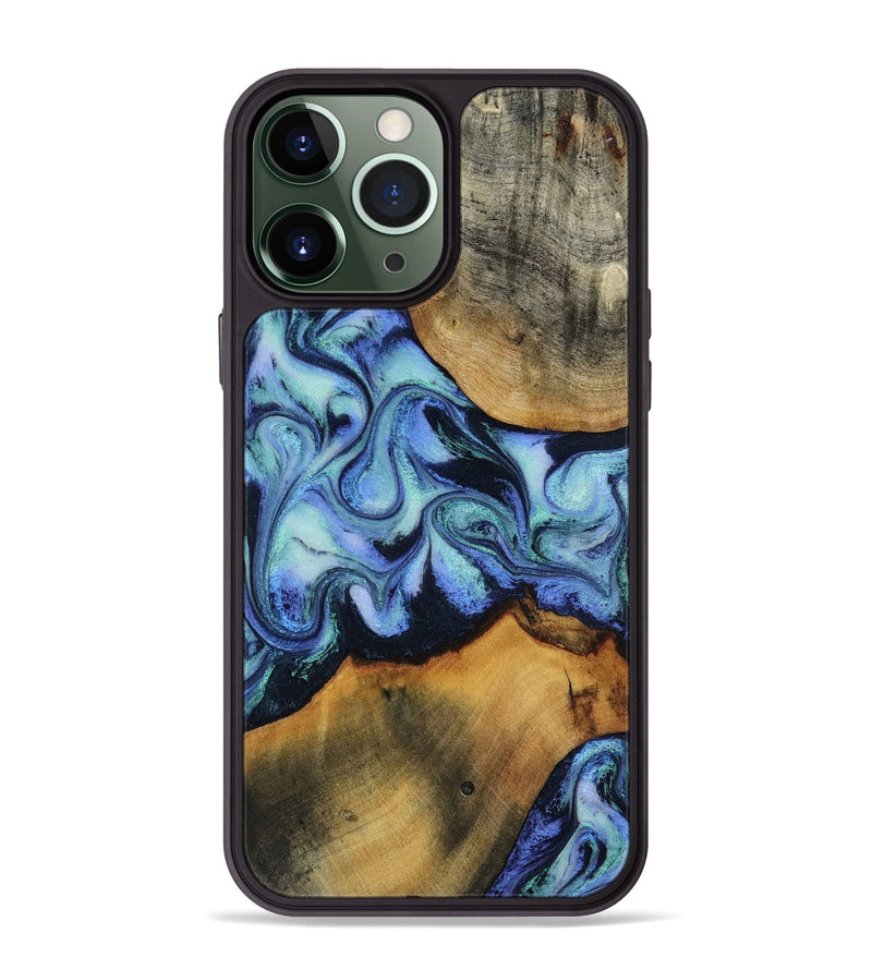 iPhone 13 Pro Max Wood Phone Case - Jasiel (Blue, 819051)
