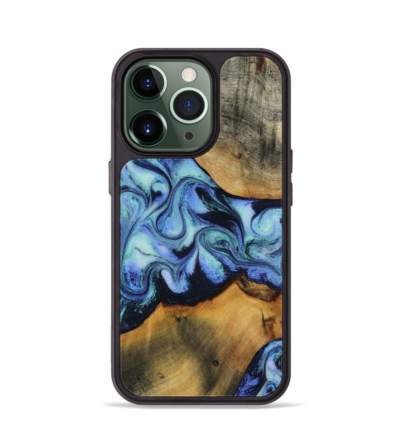 iPhone 13 Pro Wood Phone Case - Jasiel (Blue, 819051)
