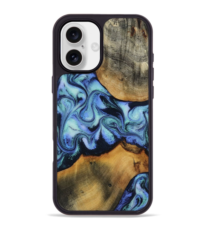 iPhone 16 Plus Wood Phone Case - Jasiel (Blue, 819051)