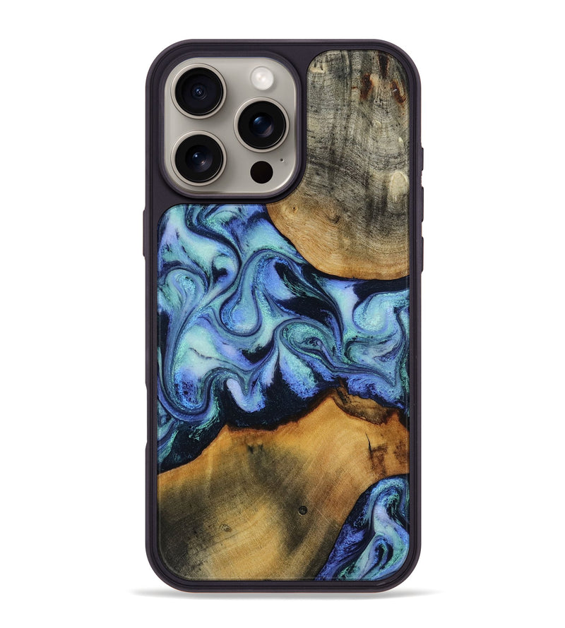 iPhone 16 Pro Max Wood Phone Case - Jasiel (Blue, 819051)