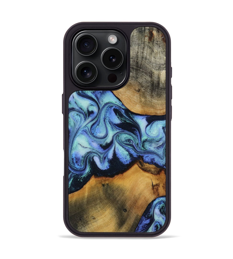 iPhone 16 Pro Wood Phone Case - Jasiel (Blue, 819051)