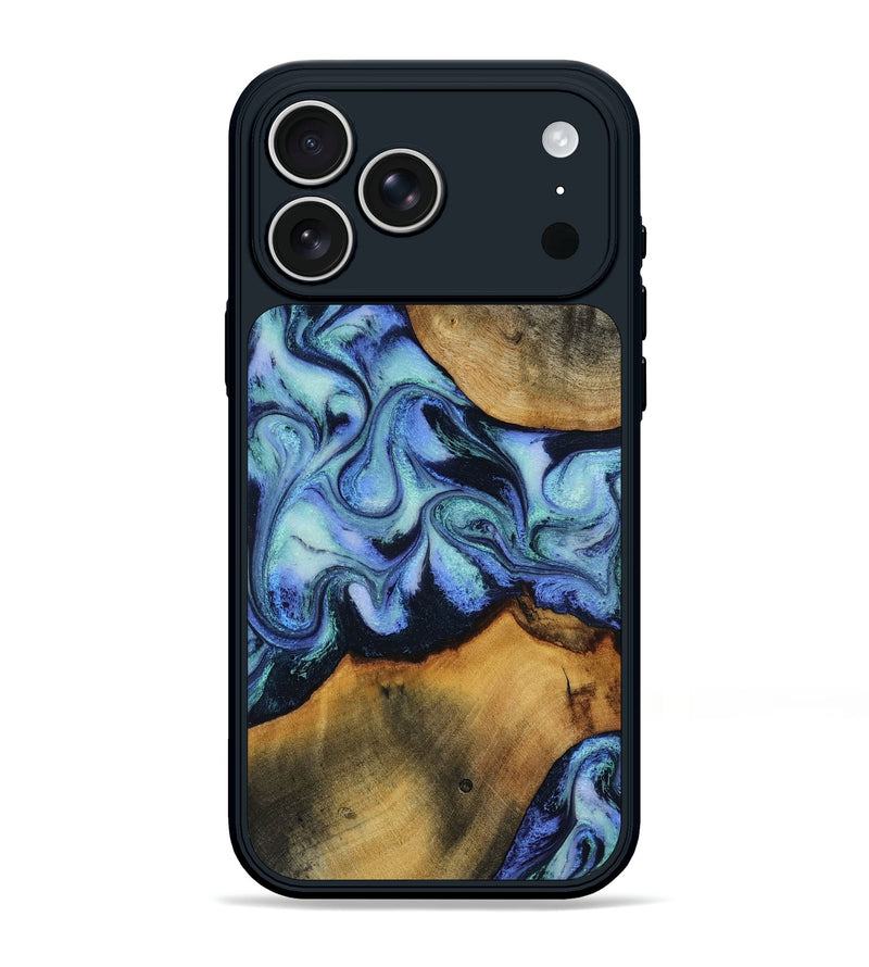 iPhone 17 Pro Max Wood Phone Case - Jasiel (Blue, 819051)