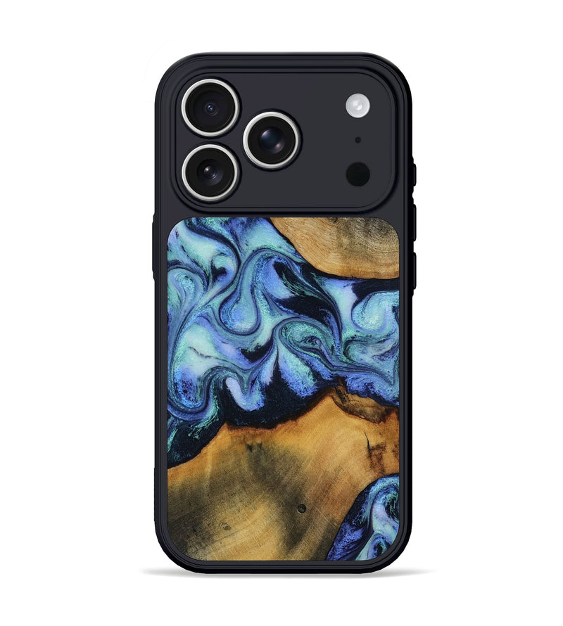 iPhone 17 Pro Wood Phone Case - Jasiel (Blue, 819051)