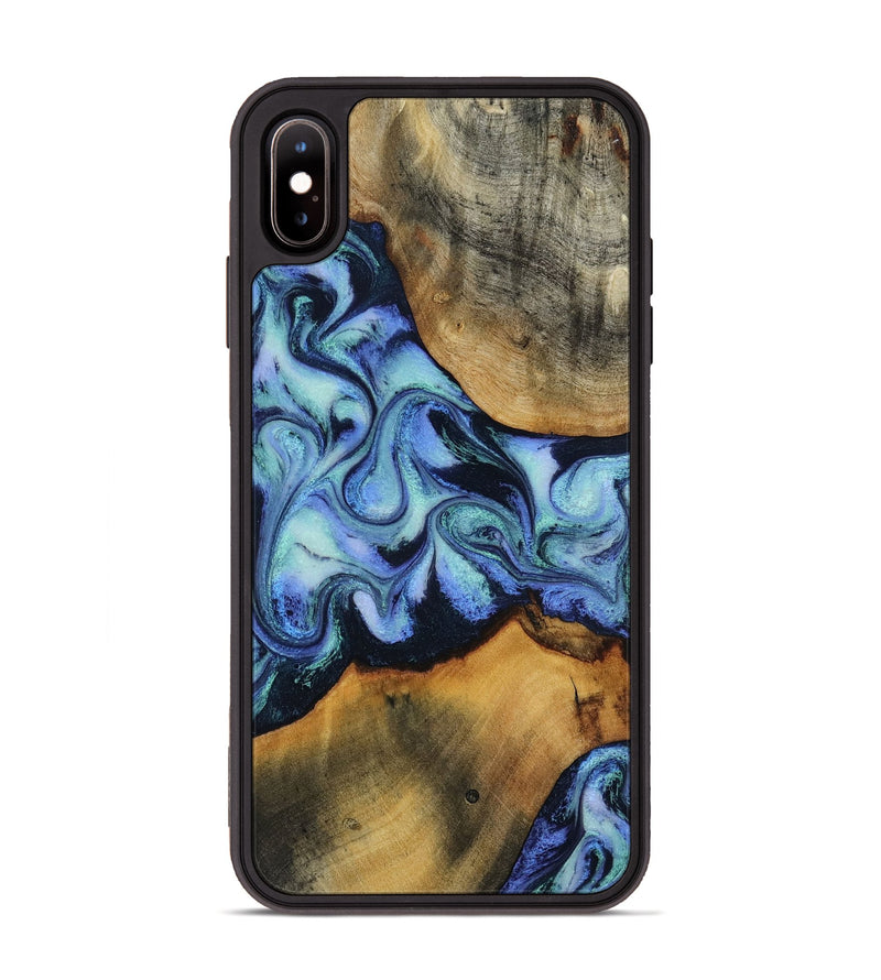 iPhone Xs Max Wood Phone Case - Jasiel (Blue, 819051)