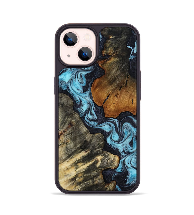 iPhone 14 Wood Phone Case - Jeana (Blue, 819054)