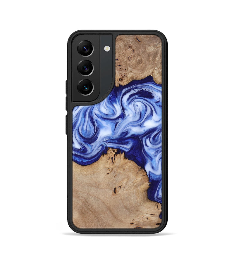 Galaxy S22 Wood Phone Case - Jamiya (Blue, 819055)