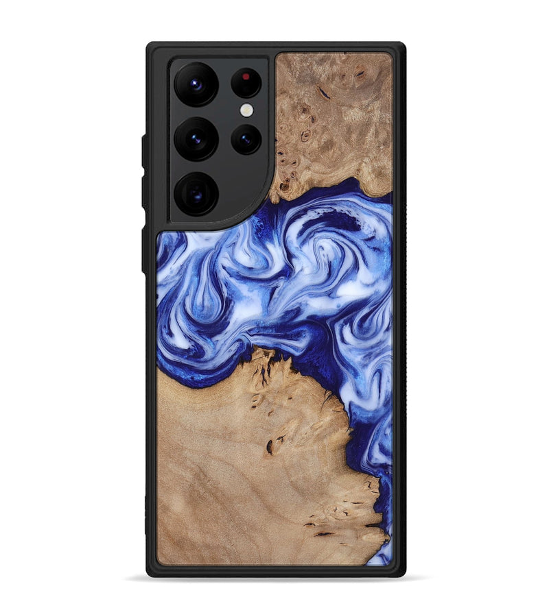 Galaxy S22 Ultra Wood Phone Case - Jamiya (Blue, 819055)