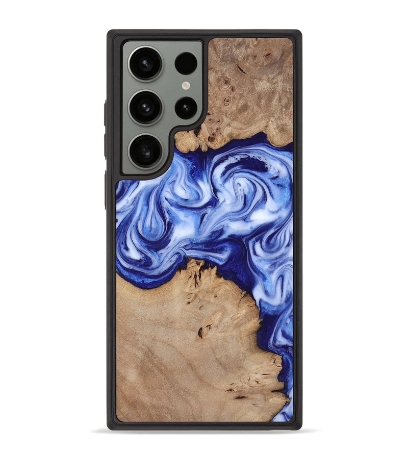 Galaxy S23 Ultra Wood Phone Case - Jamiya (Blue, 819055)