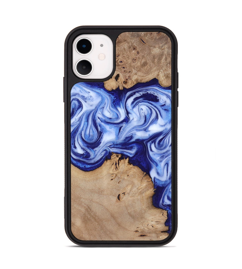 iPhone 11 Wood Phone Case - Jamiya (Blue, 819055)