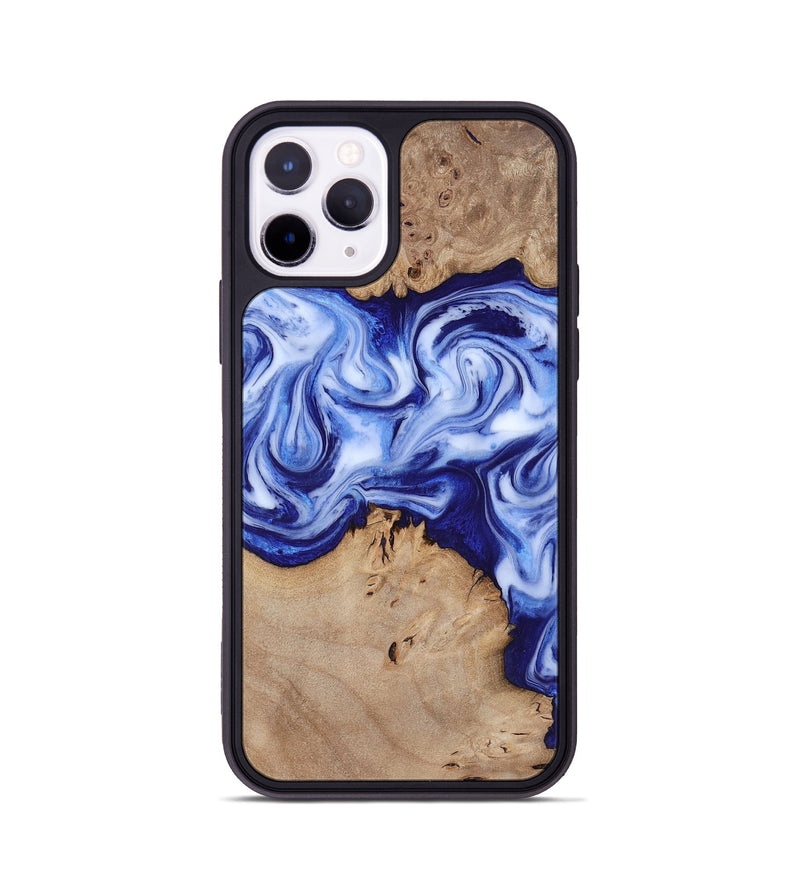 iPhone 11 Pro Wood Phone Case - Jamiya (Blue, 819055)