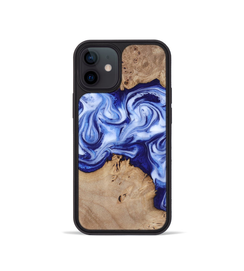 iPhone 12 mini Wood Phone Case - Jamiya (Blue, 819055)