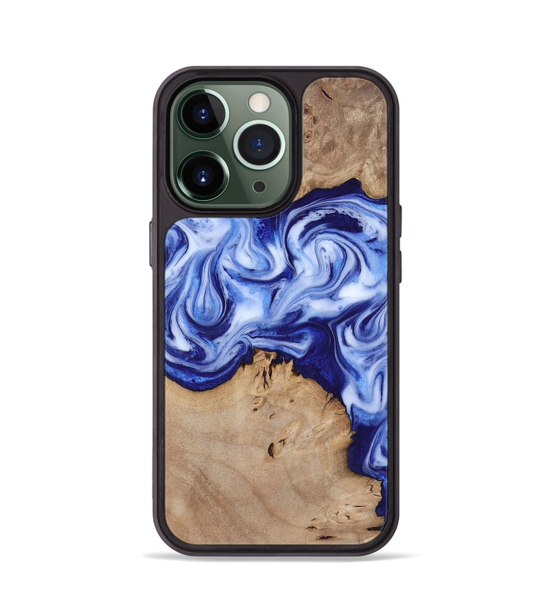 iPhone 13 Pro Wood Phone Case - Jamiya (Blue, 819055)