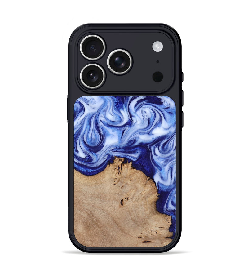 iPhone 17 Pro Wood Phone Case - Jamiya (Blue, 819055)