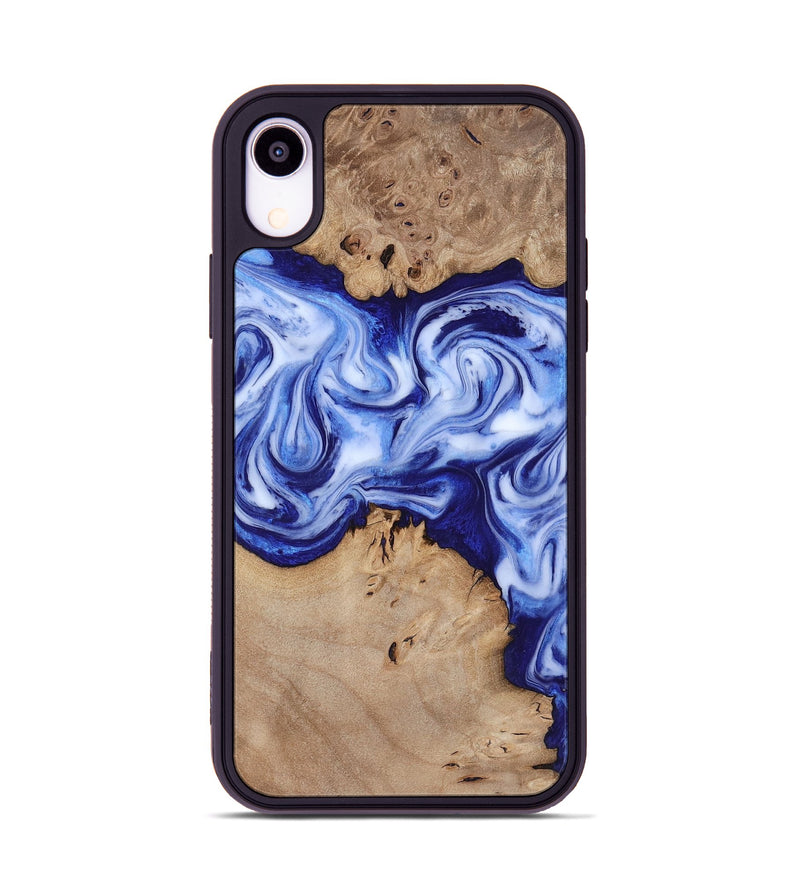 iPhone Xr Wood Phone Case - Jamiya (Blue, 819055)