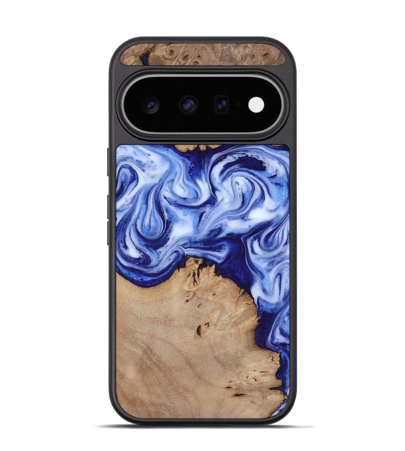 Pixel 11 Pro Wood Phone Case - Jamiya (Blue, 819055)