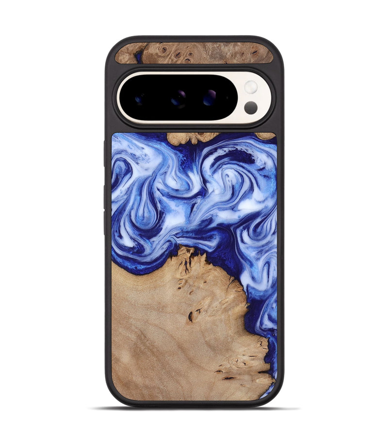 Pixel 9 Pro Wood Phone Case - Jamiya (Blue, 819055)