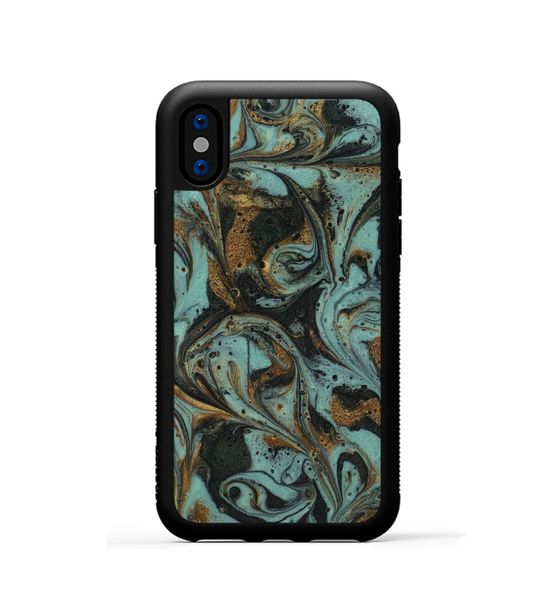 iPhone Xs ResinArt Phone Case - Haskell (Green, 819059)