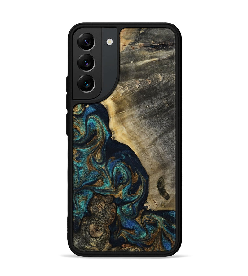 Galaxy S22 Plus Wood Phone Case - Foster (Teal & Gold, 819072)